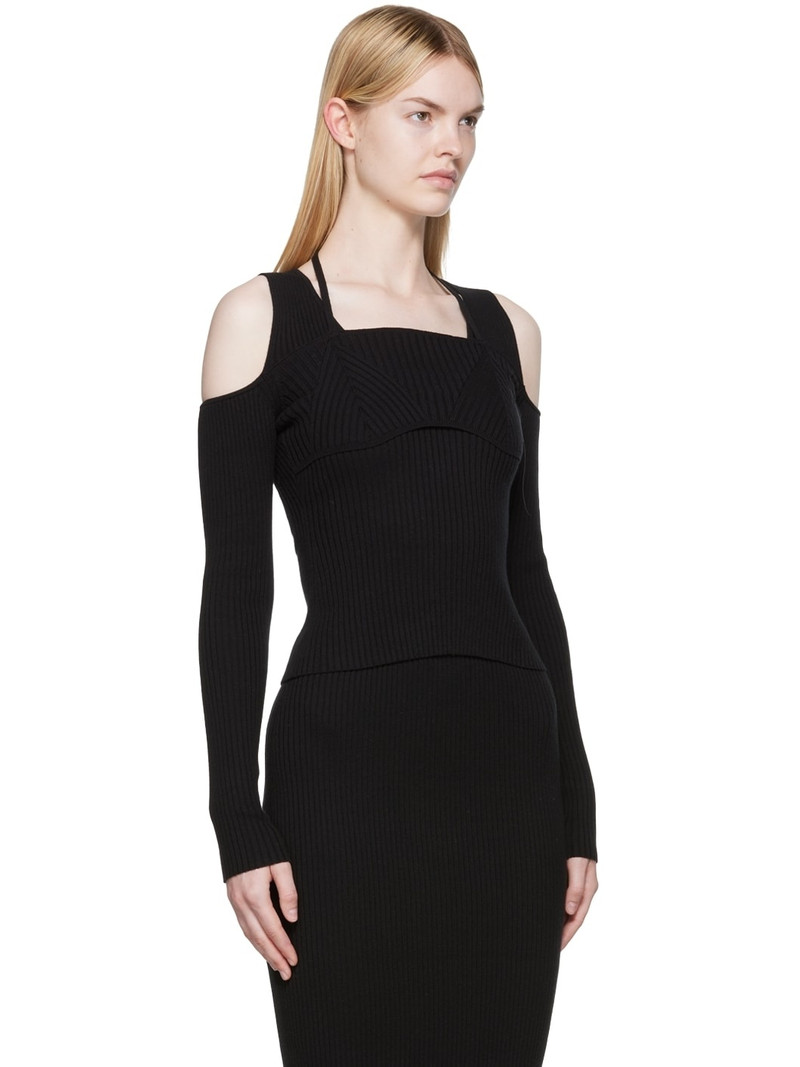 Black Cutout Sweater 2