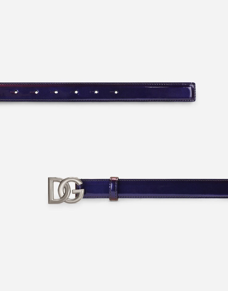 Iridescent patent leather belt - 2