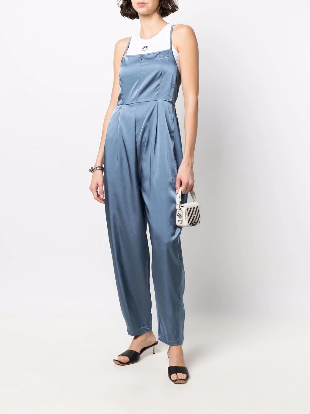 tapered satin jumpsuit - 2