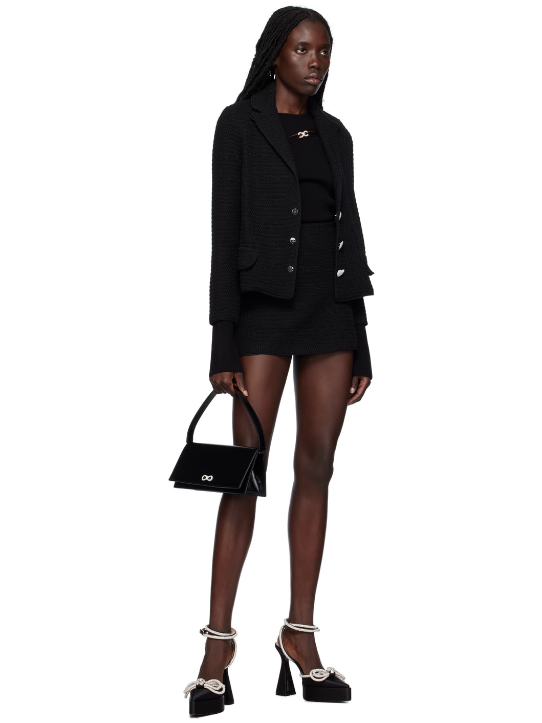 Black Zip Miniskirt - 4