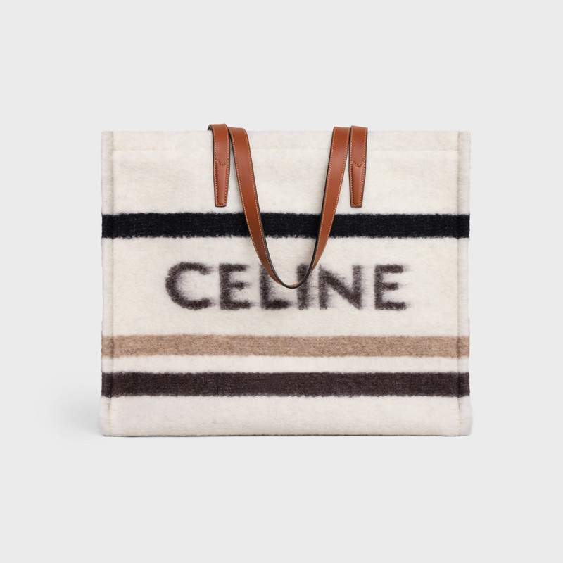 LARGE CABAS in STRIPED TEXTILE WITH CELINE JACQUARD 1