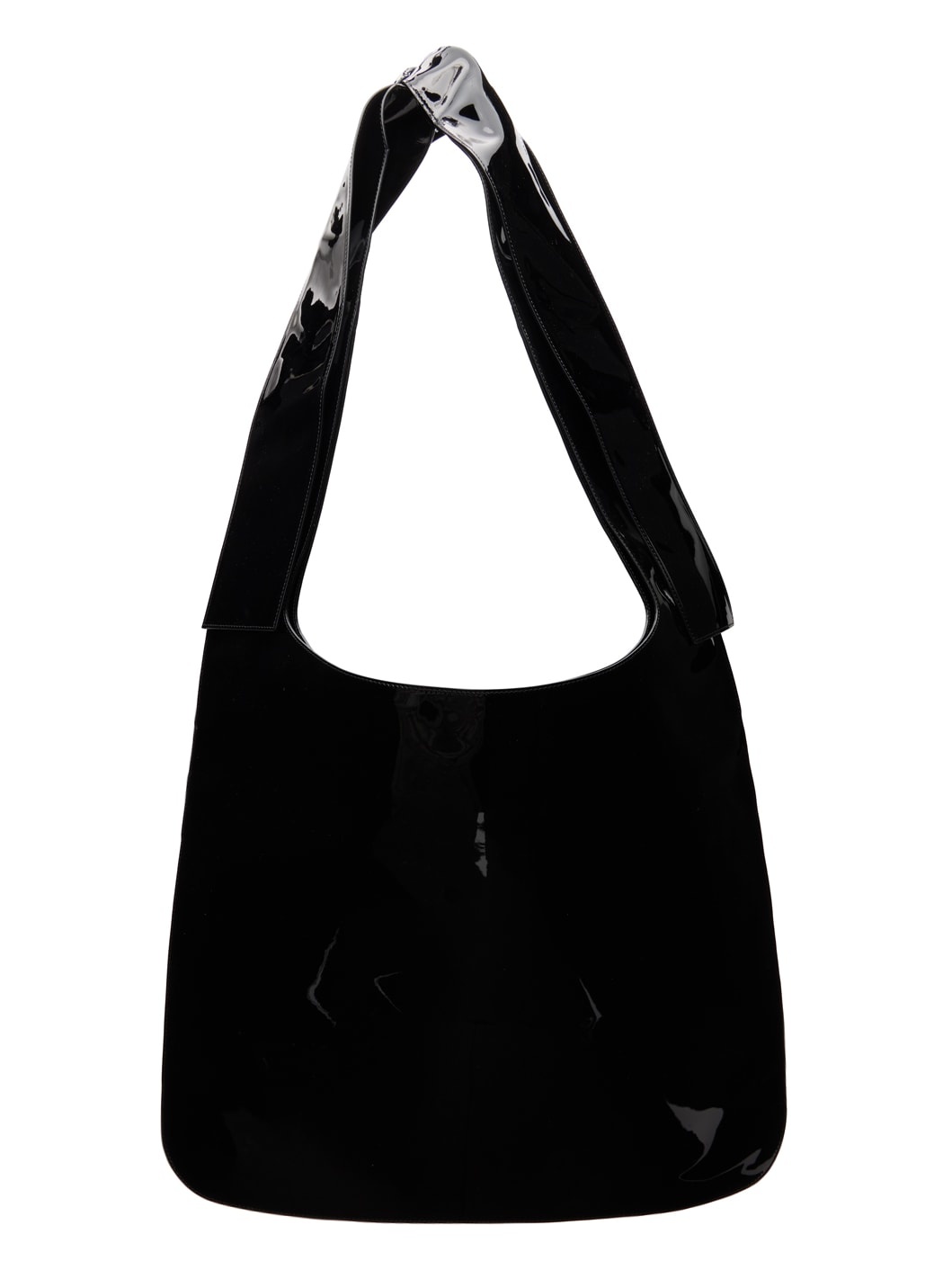 Black Flat Messenger Bag - 1