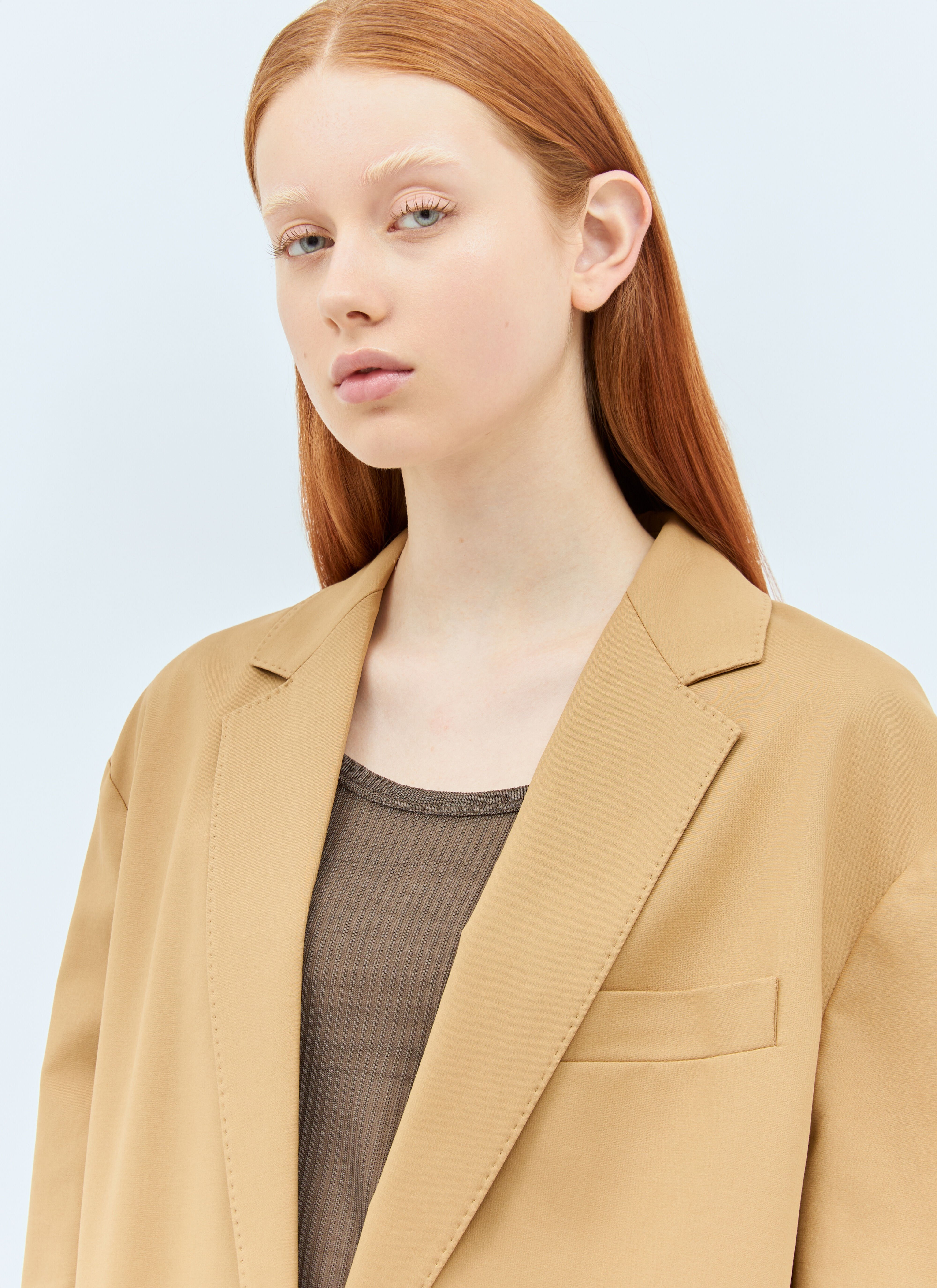 Oversized Canvas Blazer - 3