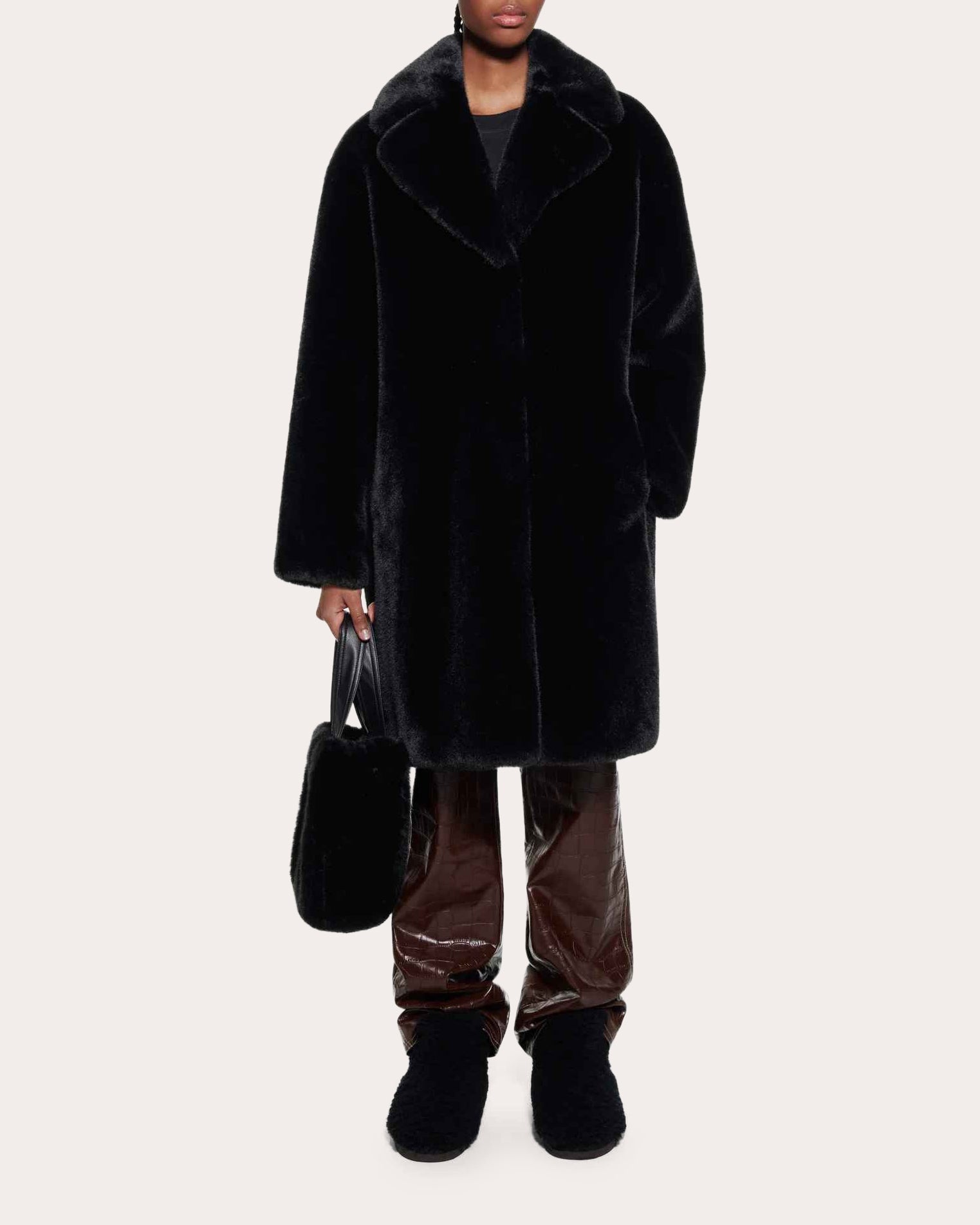 Camille Faux-Fur Cocoon Coat - 2