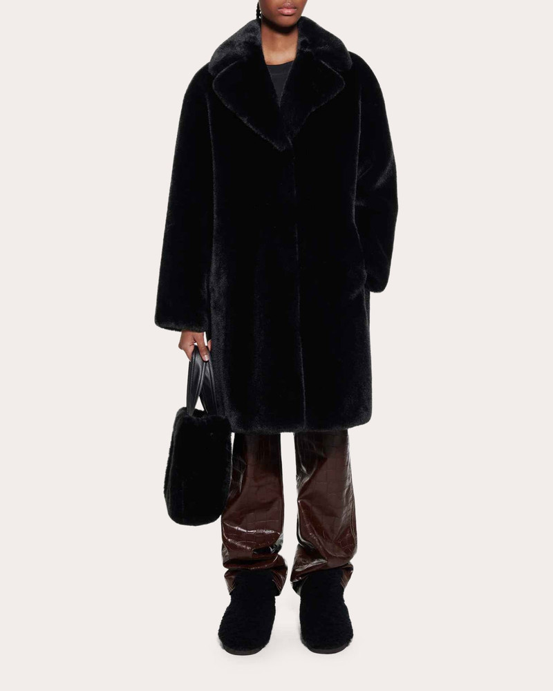 STAND STUDIO Camille Faux-Fur Cocoon Coat outlook