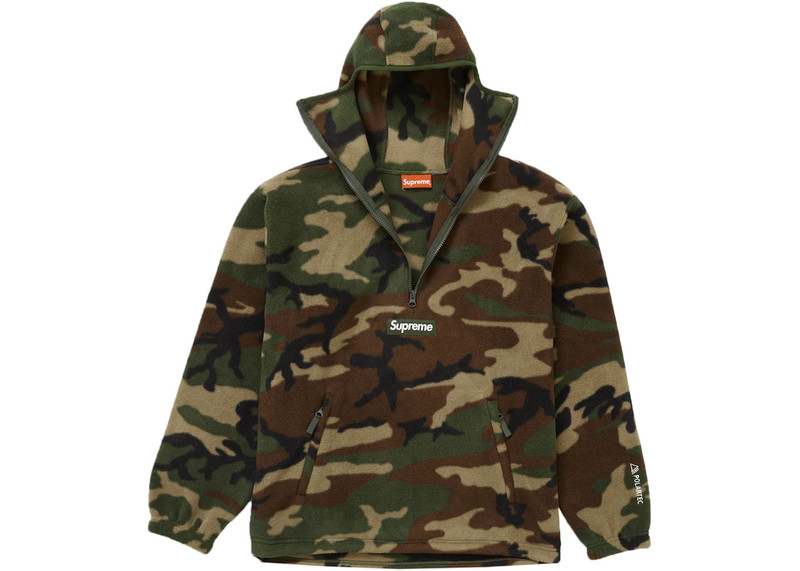 Supreme Supreme Polartec Facemask Half Zip Pullover Woodland Camo outlook