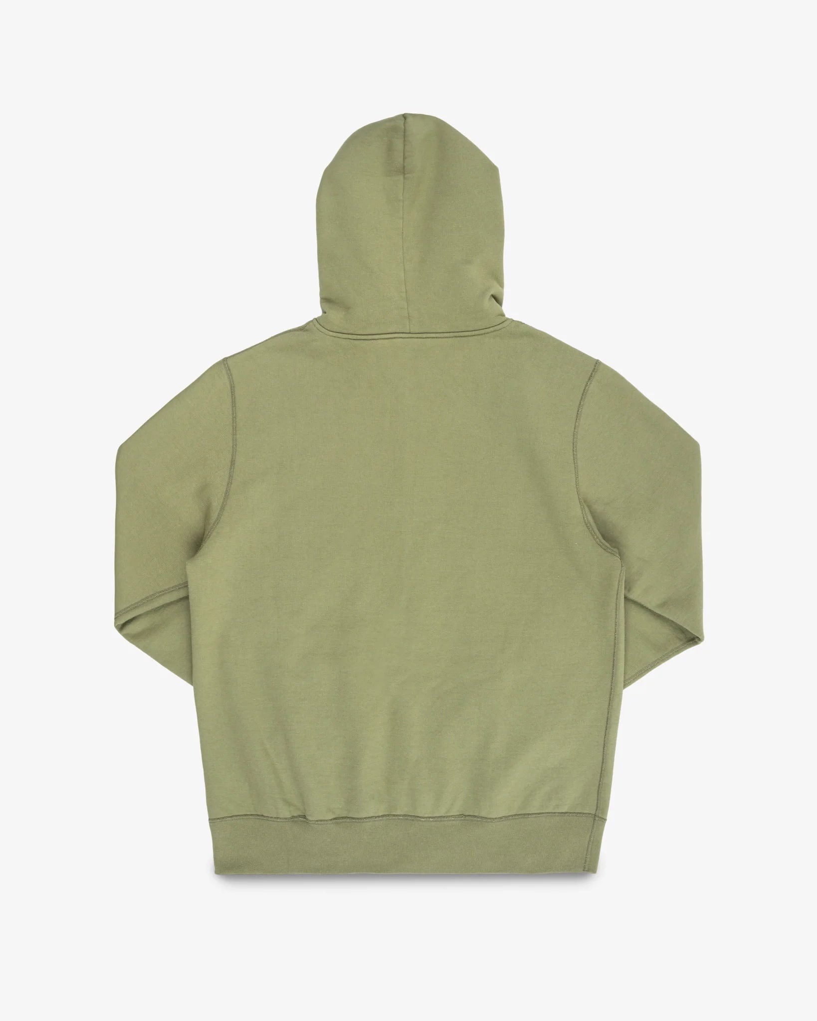 IHSW-10-OLV 14oz Ultra Heavy Loopwheel Cotton Zip Hoodie Olive - 5