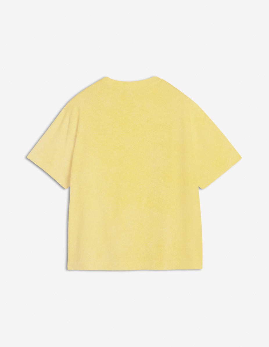 MAISON KITSUNE｜ (MAISON KITSUNE LEMONADE CHEST EMBROIDE Maison Kitsuné: Yellow 'Maison Kitsuné' Lemonade Chest
