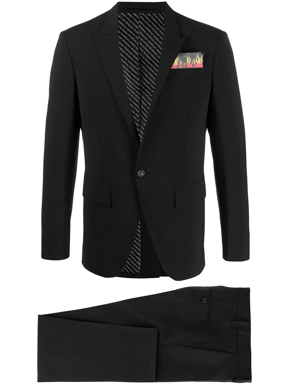 flame pocket square suit - 1