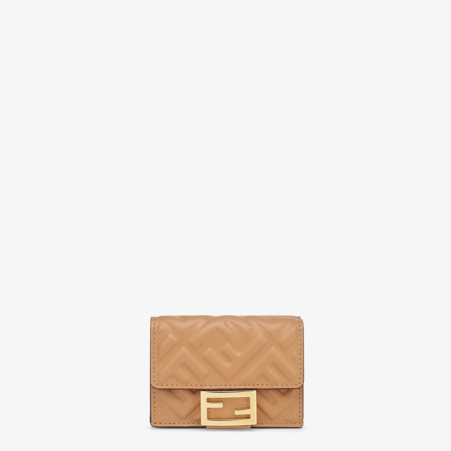 Beige nappa leather wallet - 1