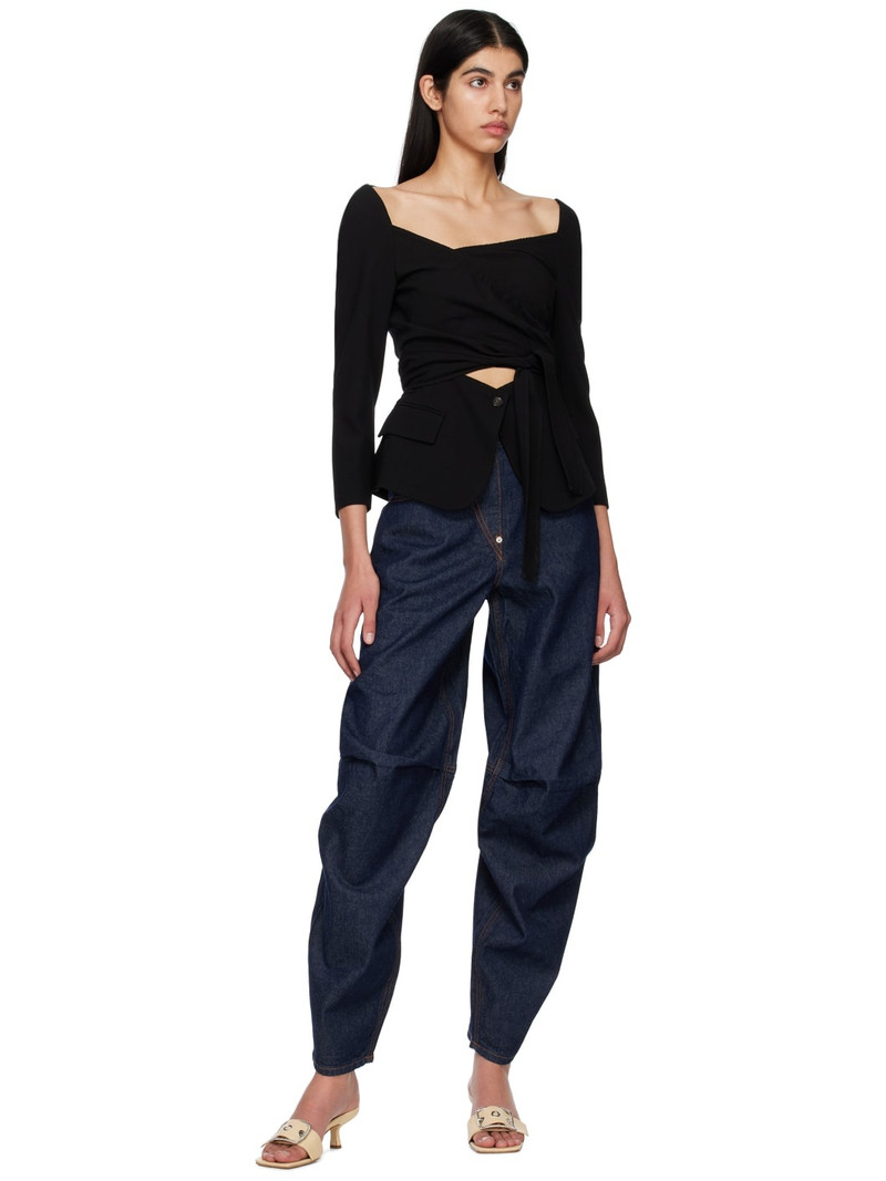 pushBUTTON Black Wrap Blazer outlook