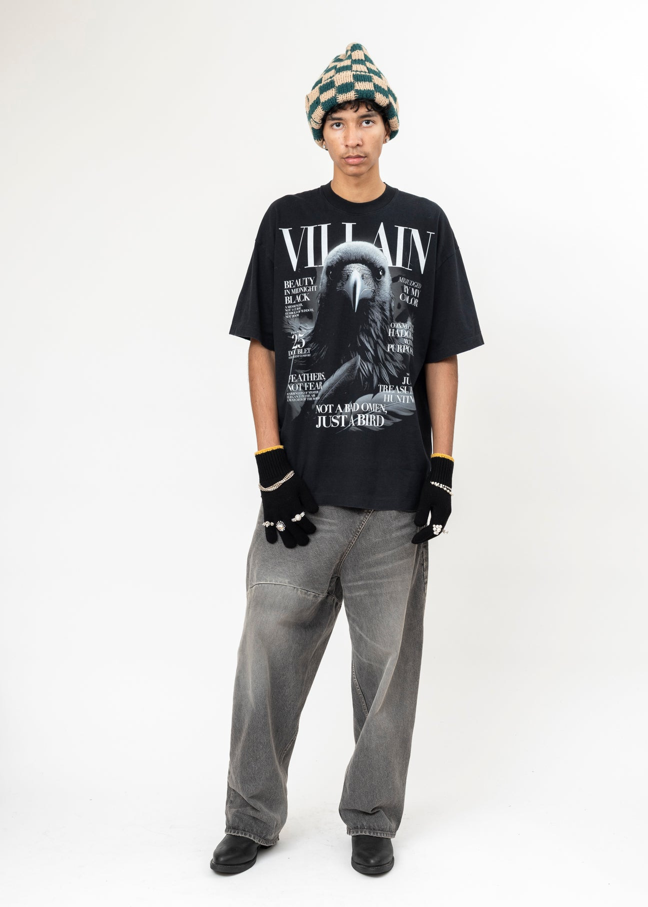BLACK DOUBLET VILLAIN COVER PRINT T-SHIRT - 5