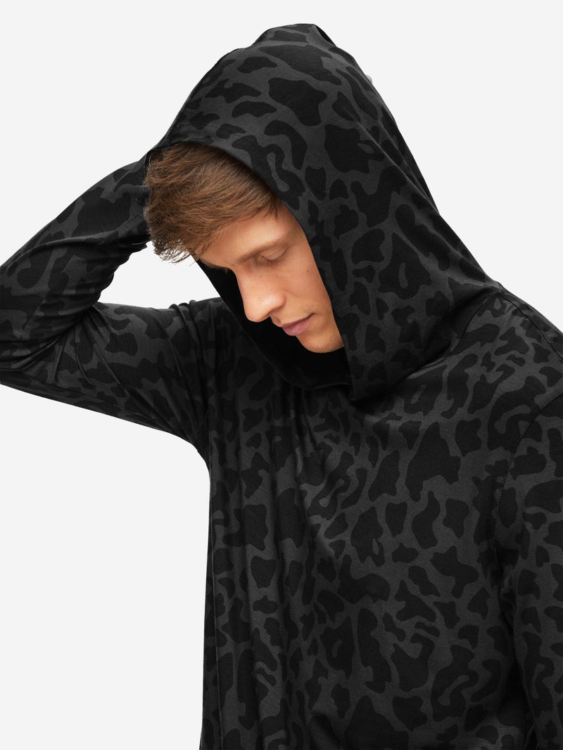 Men's Pullover Hoodie London 7 Micro Modal Stretch Black - 6