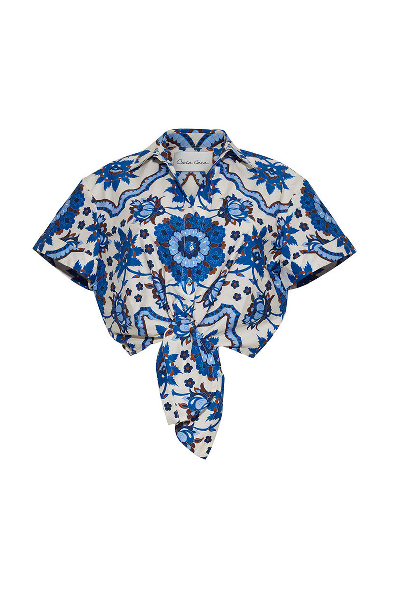 Asbury Top A Classic Silhouette Adorned With A Tile Print 1