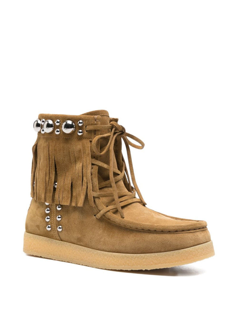 Valentino fringed-upper studded ankle boots outlook