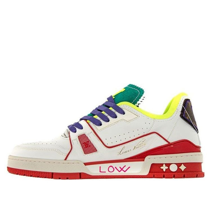 LOUIS VUITTON Trainer Upcycling Sneakers 'White Turquoise for China' 1A9D9N - 1