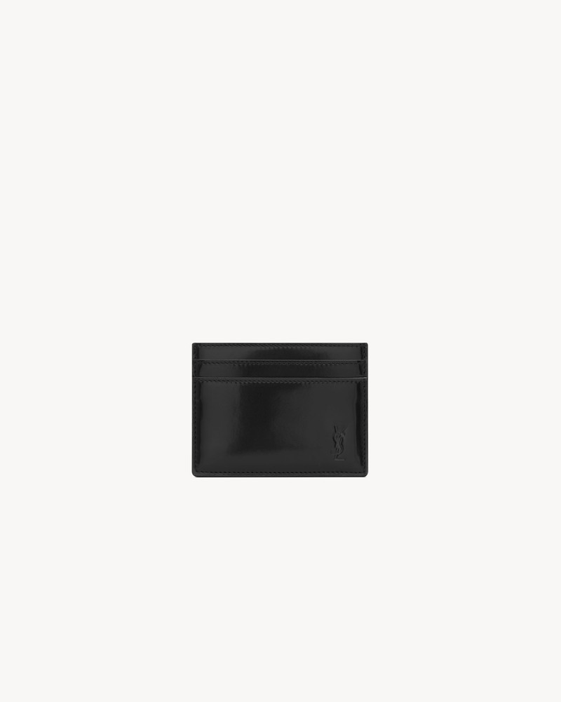 CASSANDRE SHADOW SAINT LAURENT CARD CASE IN PATENT LEATHER 1