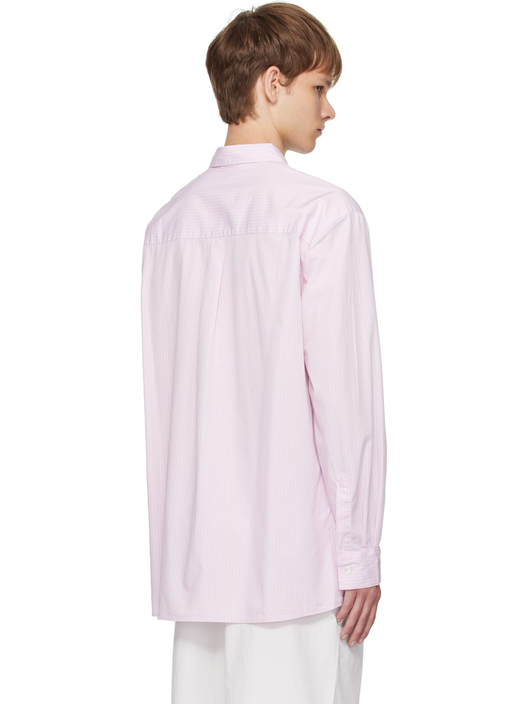 Pink Poplin Long Sleeve Pyjama Shirt - 3