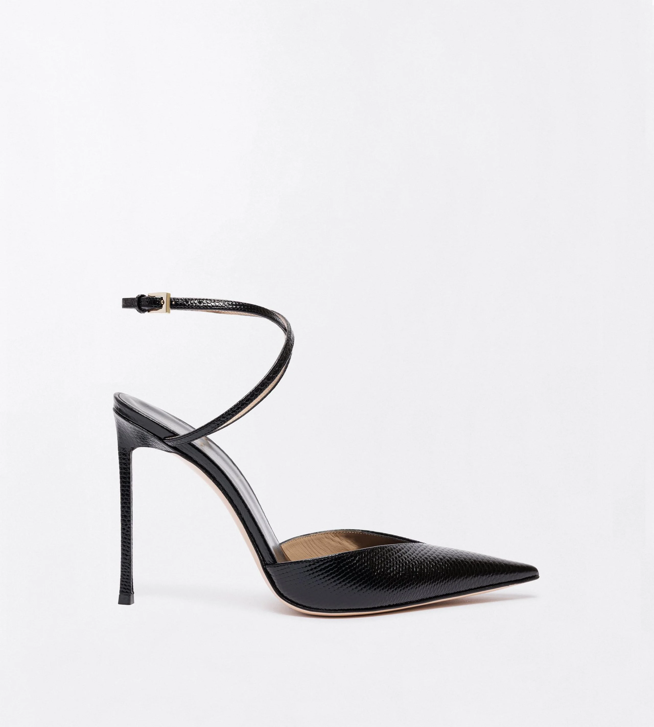 KARUNG-EFFECT EMBOSSED LEATHER SELEN PUMP - 1