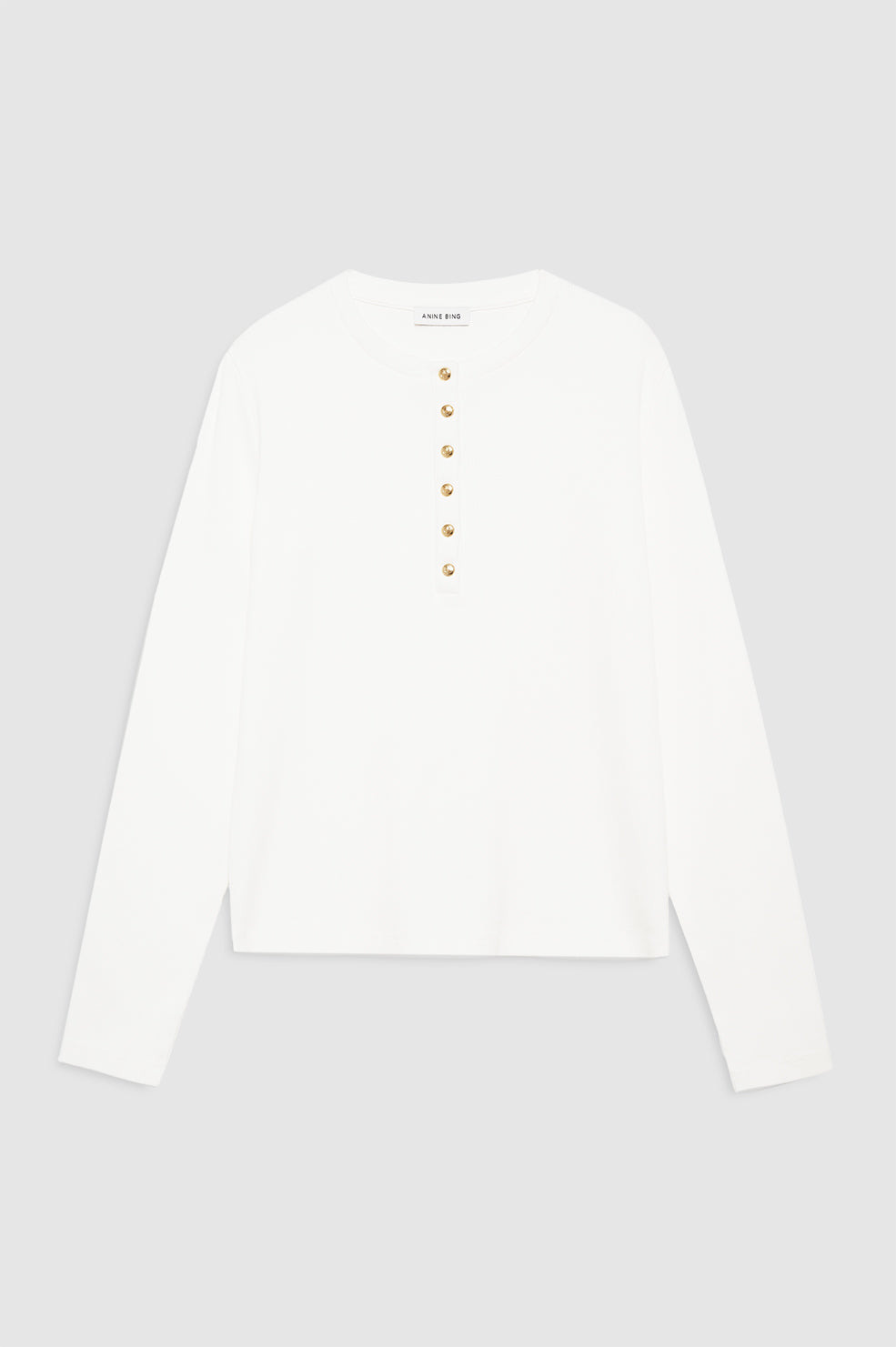 Alessia Long Sleeve Tee - Ivory - 1