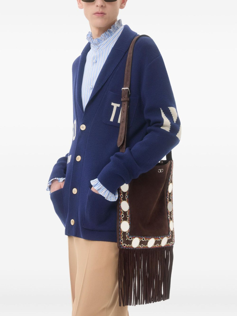 Valentino Nellcôte suede shoulder bag outlook