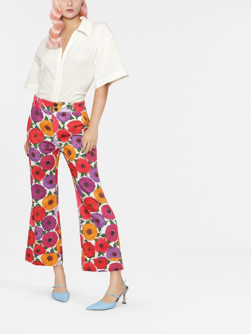 Hendrix printed cropped trousers - 3