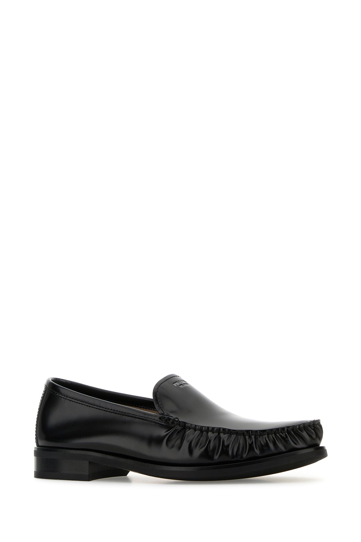 Prada Men Black Leather Loafers - 2