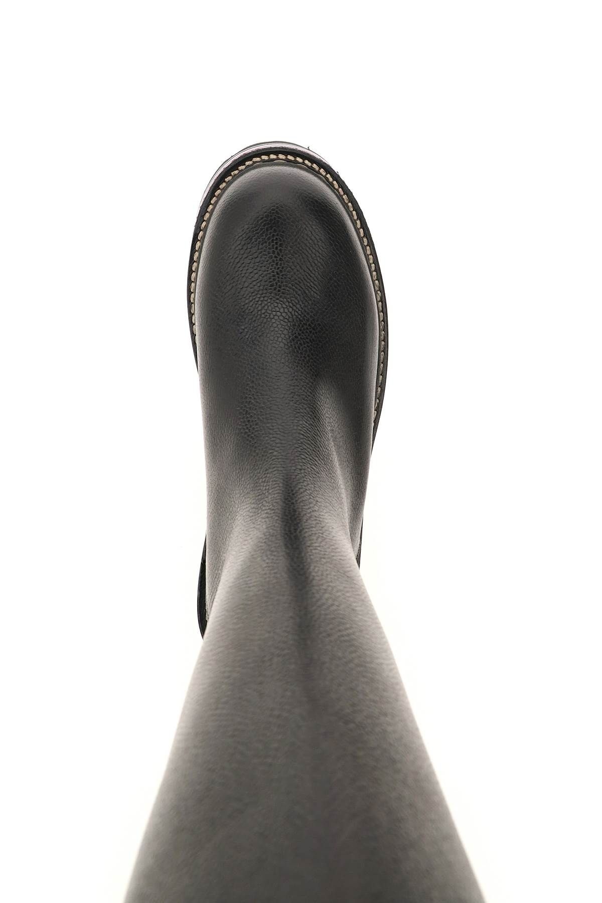 TUBULAR BOOTS IN PEBBLE GRAIN LEATHER - 3