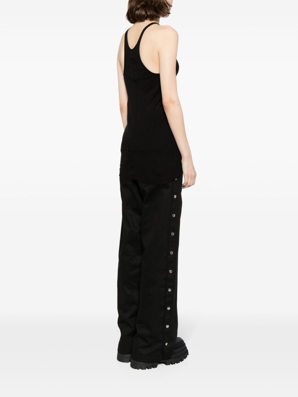 strap-detail cotton tank top - 4