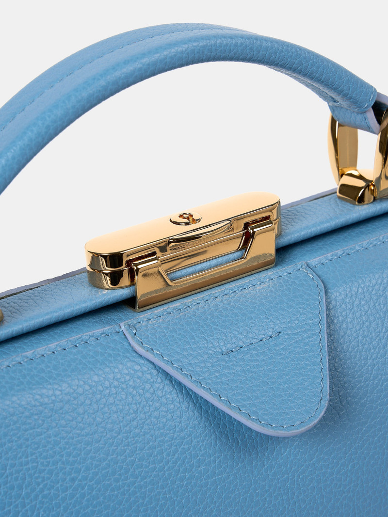 The Mini Sophie - Cloud Blue Calf Grain 5
