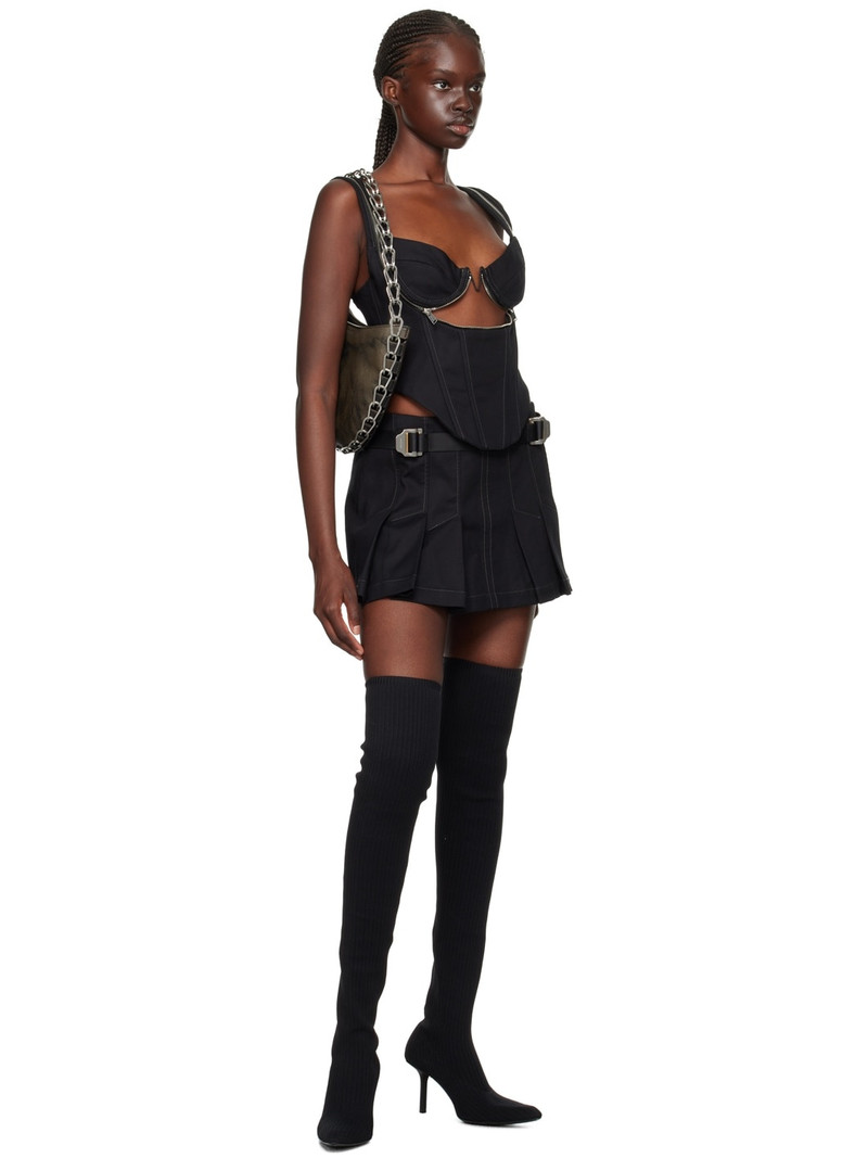 Dion Lee Black Zip Underwire Tank Top outlook