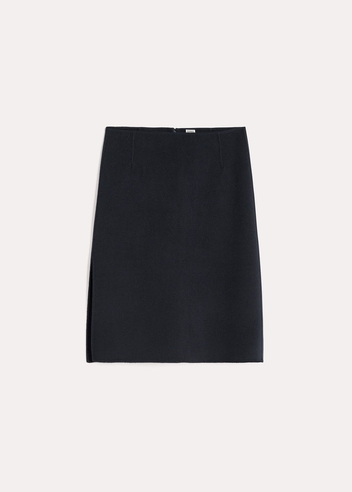 Side-split doublé skirt navy - 1