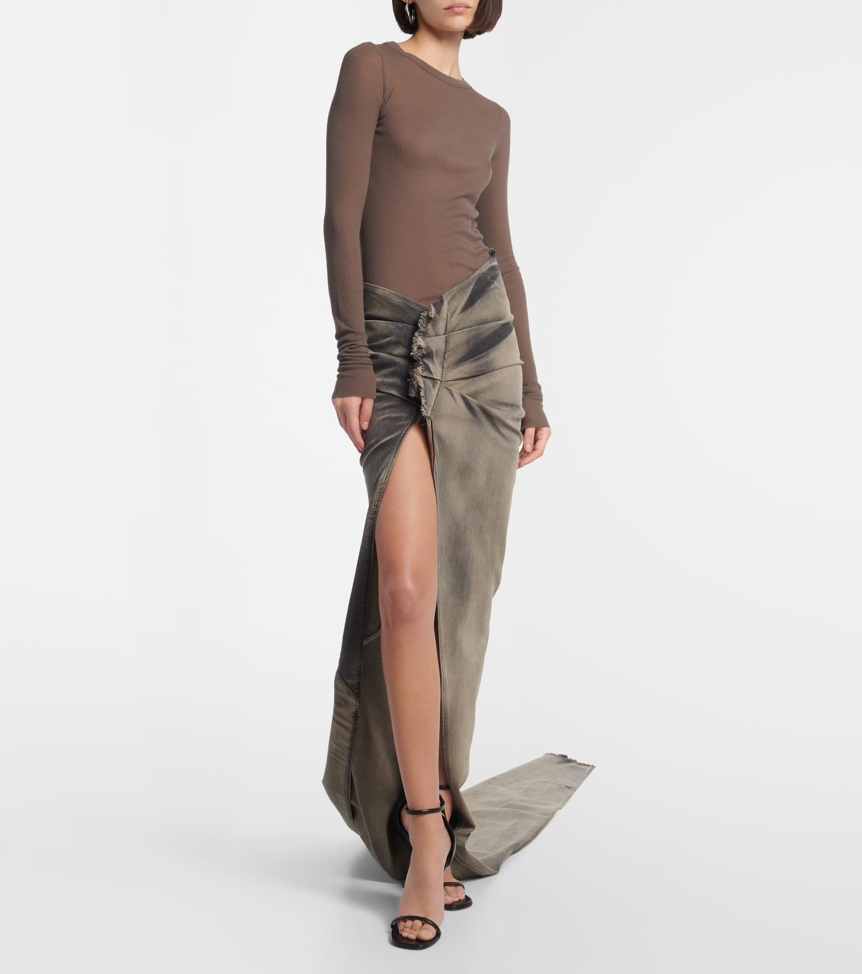 DRKSHDW Edfu denim maxi skirt - 2