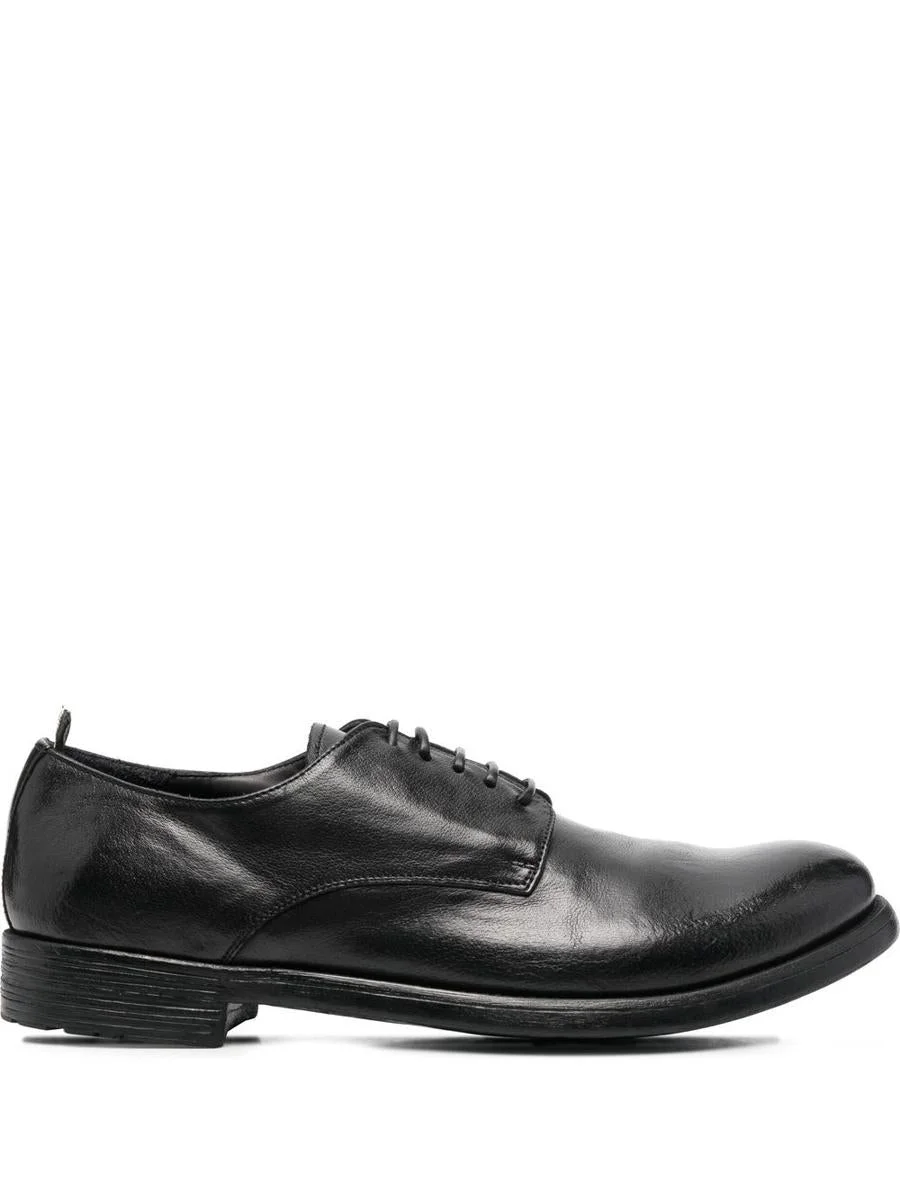 Officine Creative Black Leather Lace-Up Shoes - 1