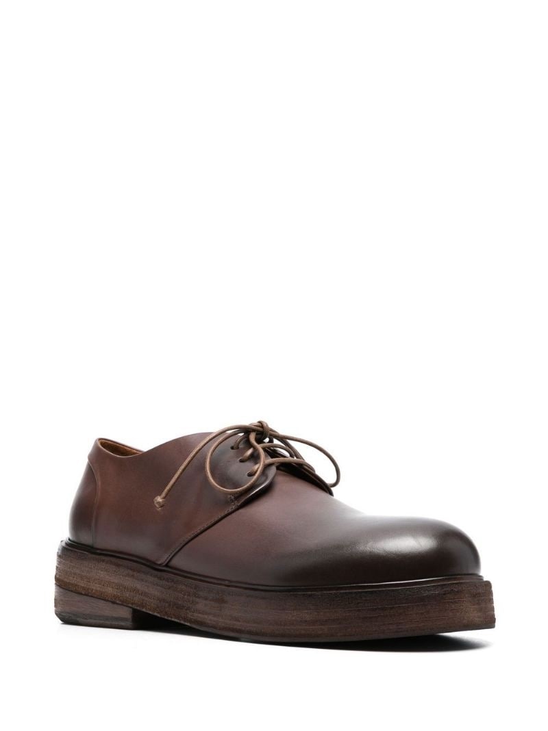 leather lace-up derby shoes - 2