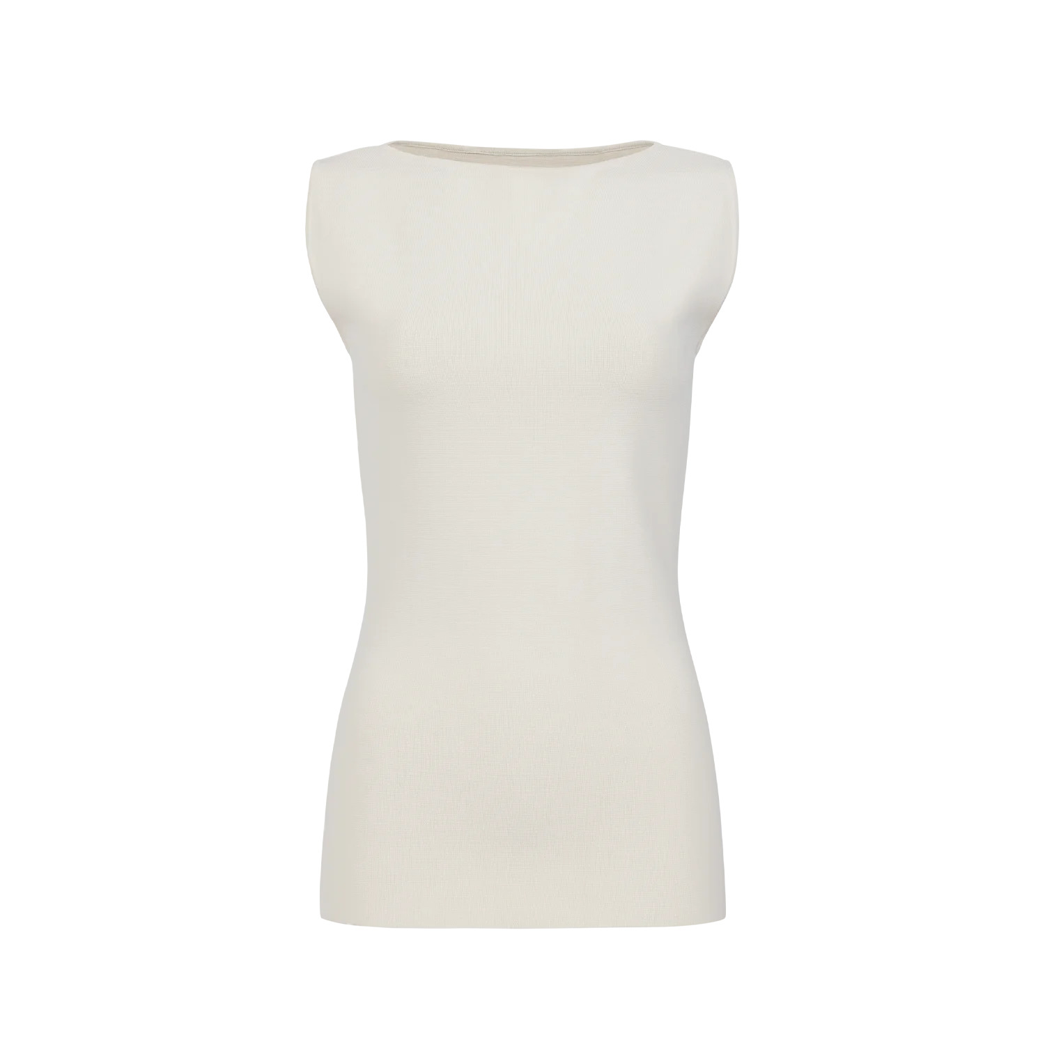 BOAT NECK TOP OFF WHITE - 1