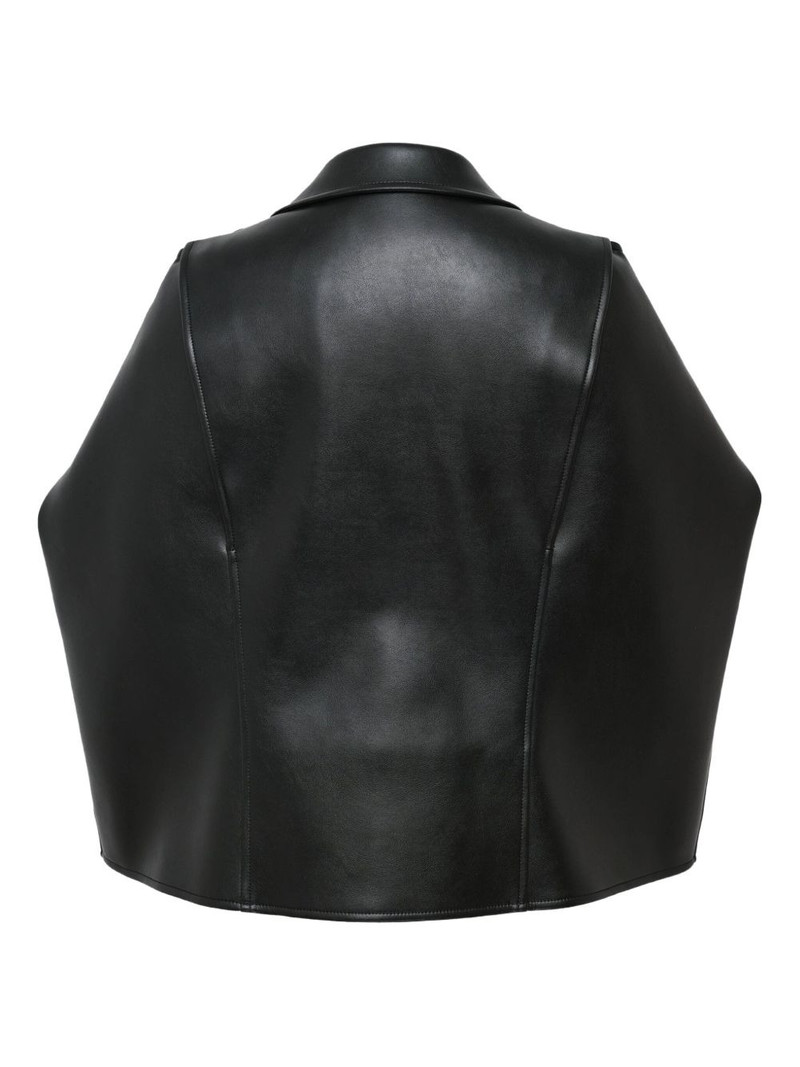 Junya Watanabe x Comme des Garçom buckle faux-leather jacket outlook