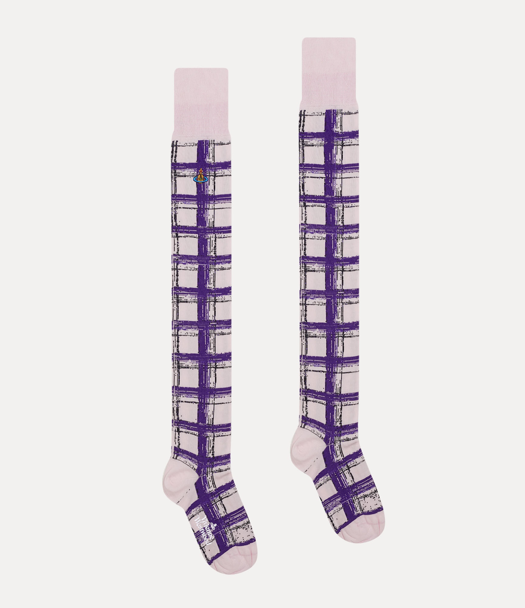 CHECK OVER THE KNEE SOCK - 2