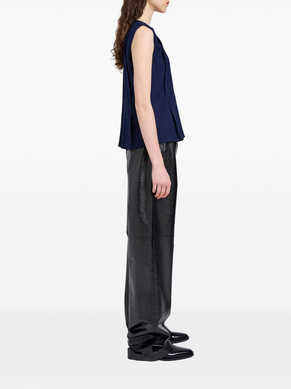 Makayla pleated sleeveless top - 3