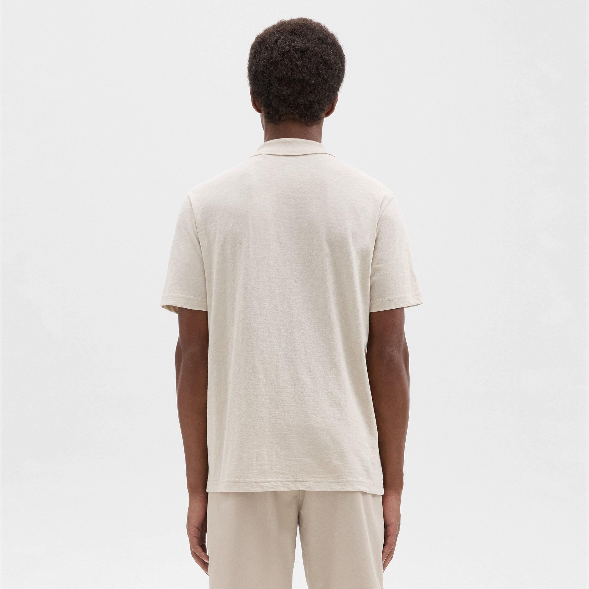 Bron Polo Shirt in Cosmos Slub Cotton - 4