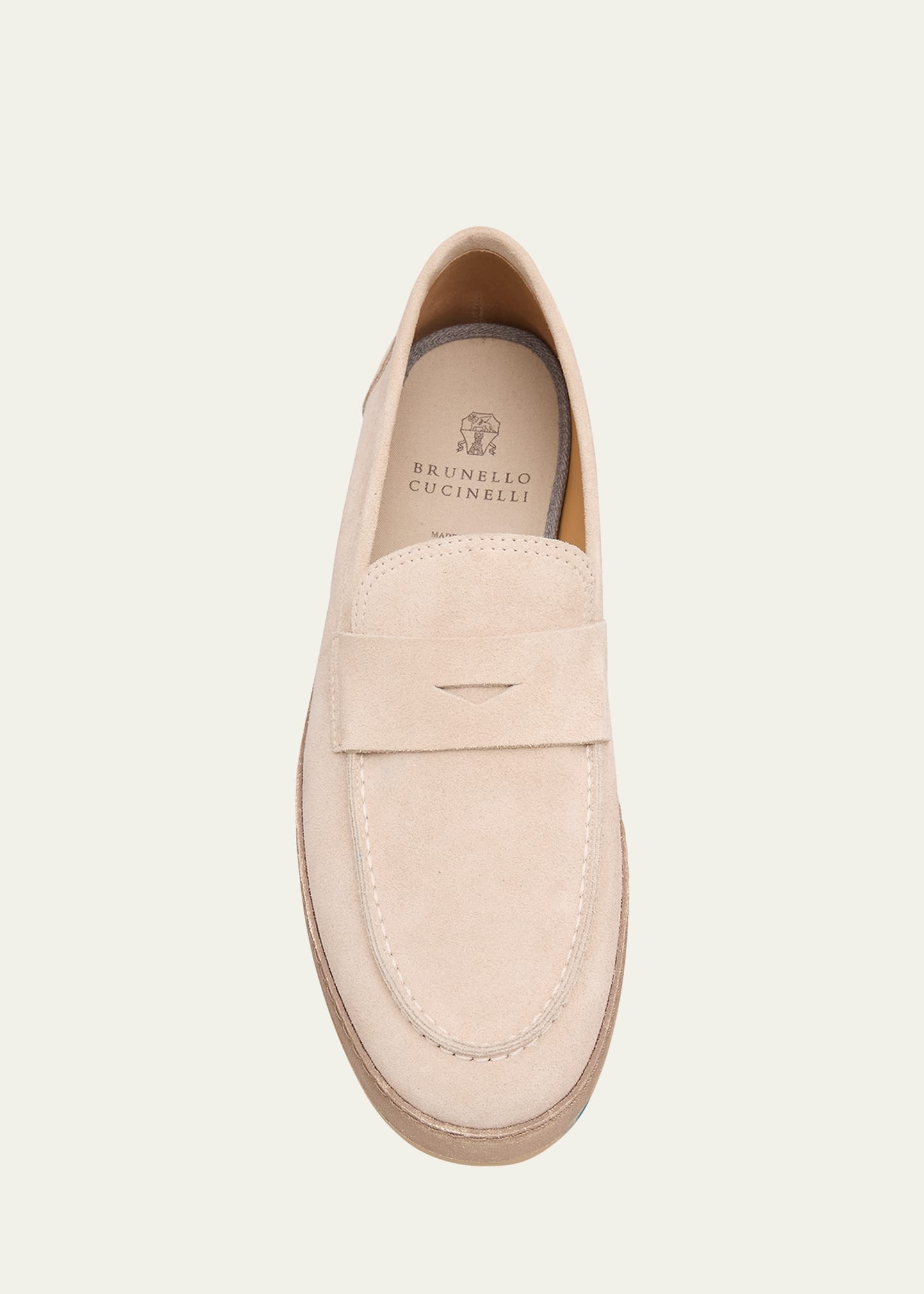 Men's Hybrid Suede Penny Loafers - 4