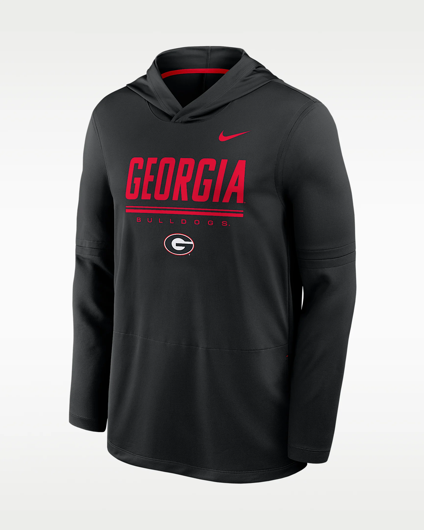 Georgia Sideline Men's Nike Dri-FIT College Long-Sleeve Hooded Top - 1