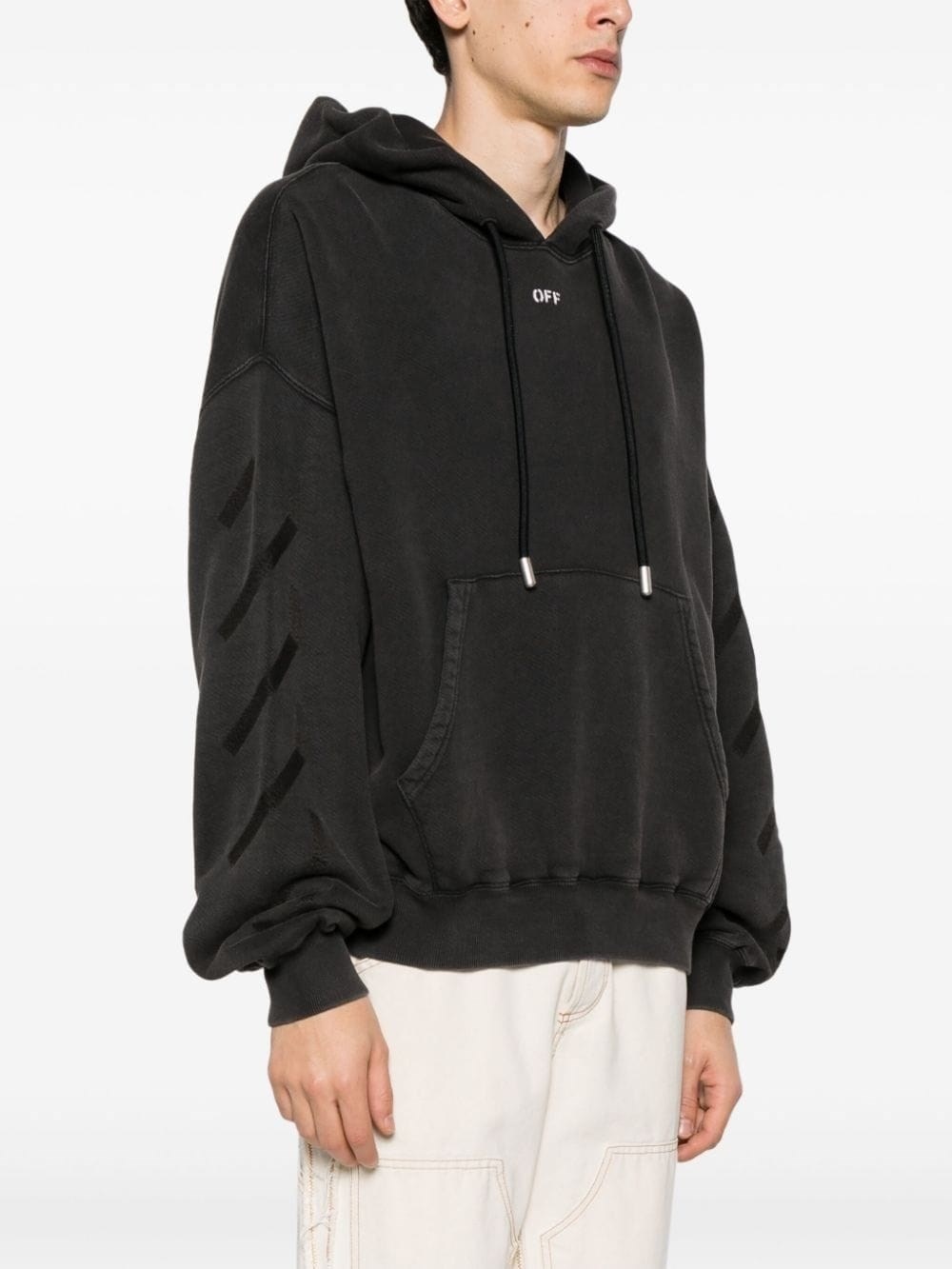 Logo cotton hoodie - 3
