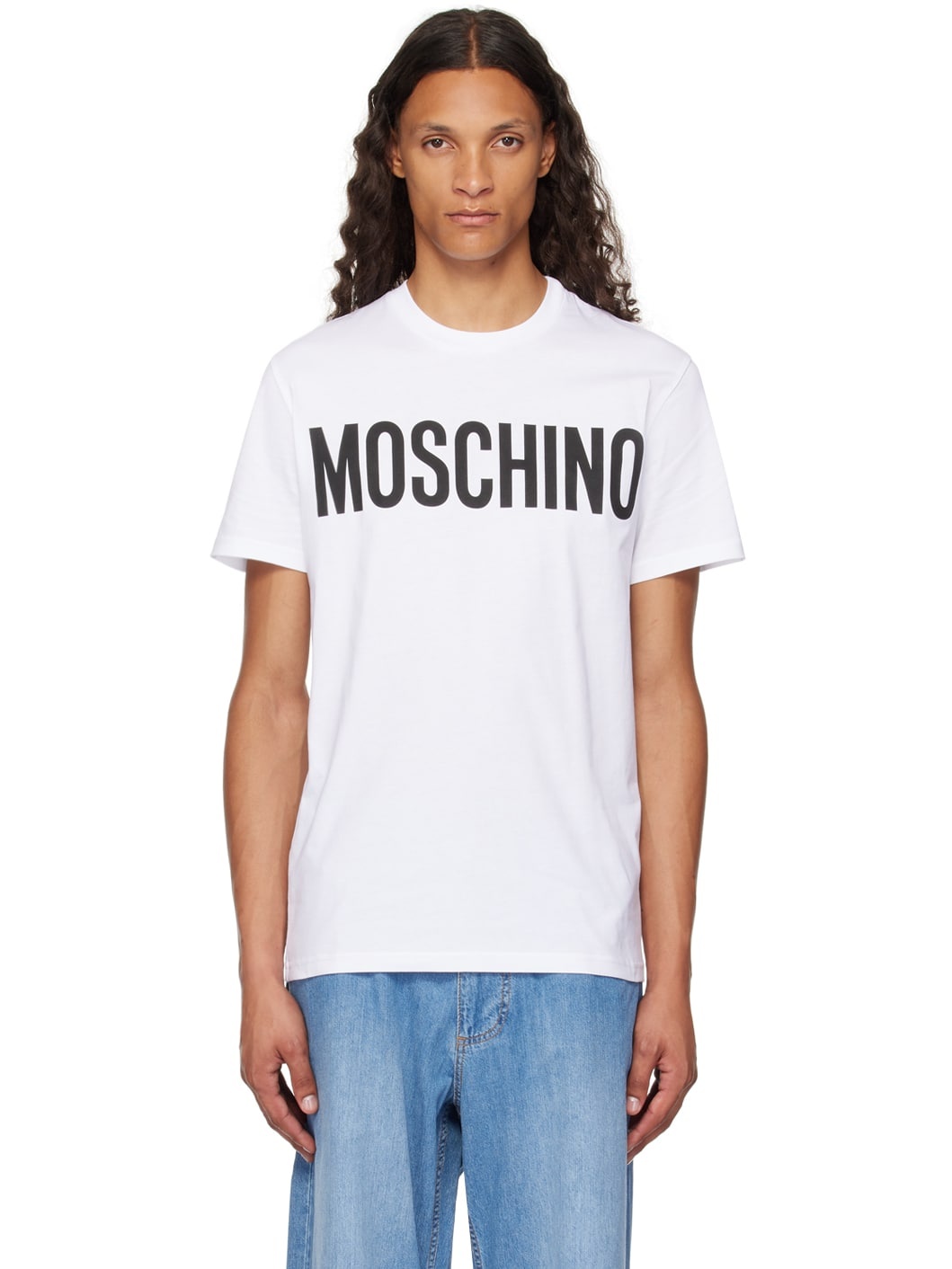 White Printed-Logo T-Shirt - 1