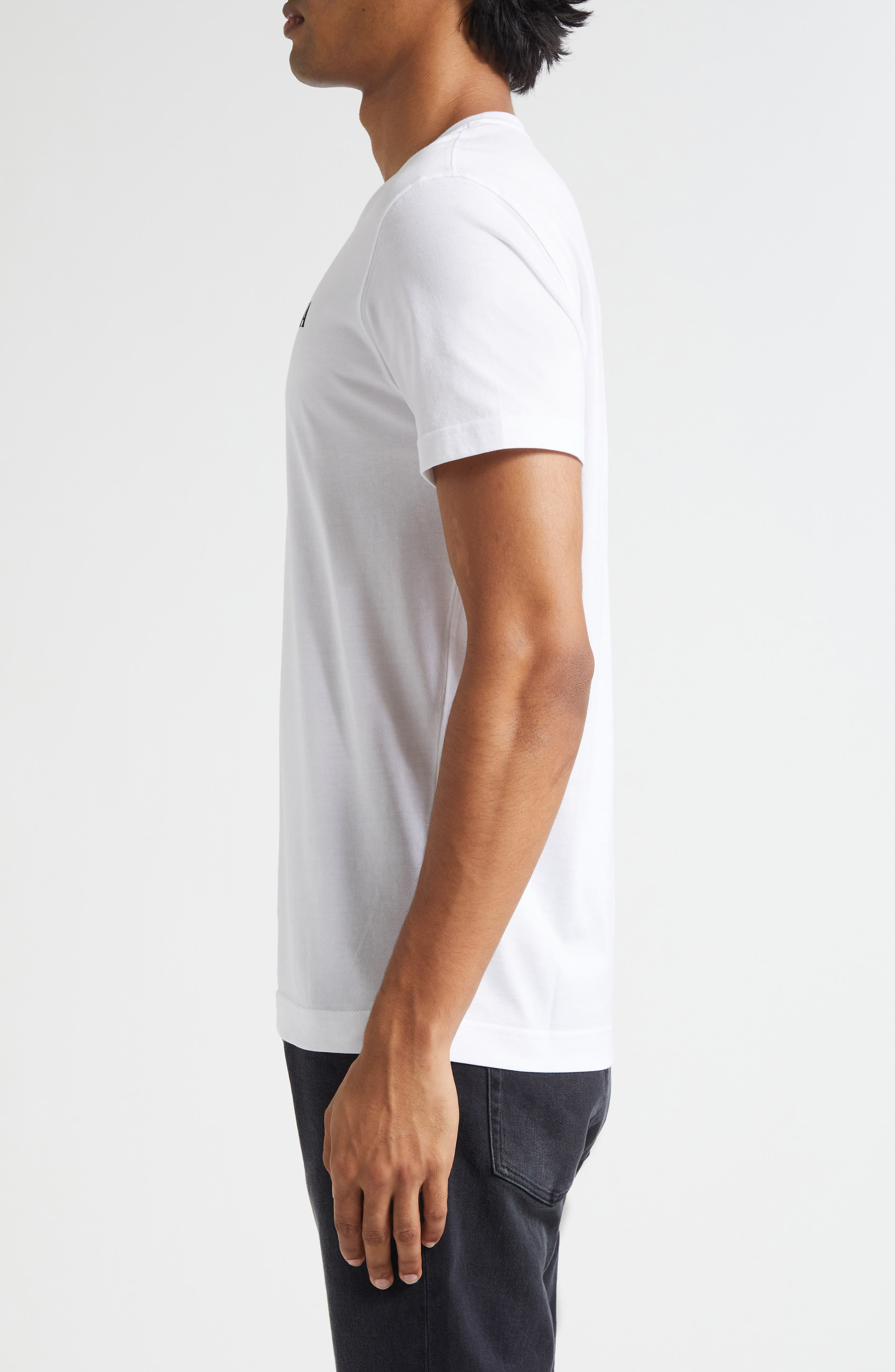 Dolce&Gabbana Flocked Logo T-Shirt in W0800 Bianco Ottico at Nordstrom - 3
