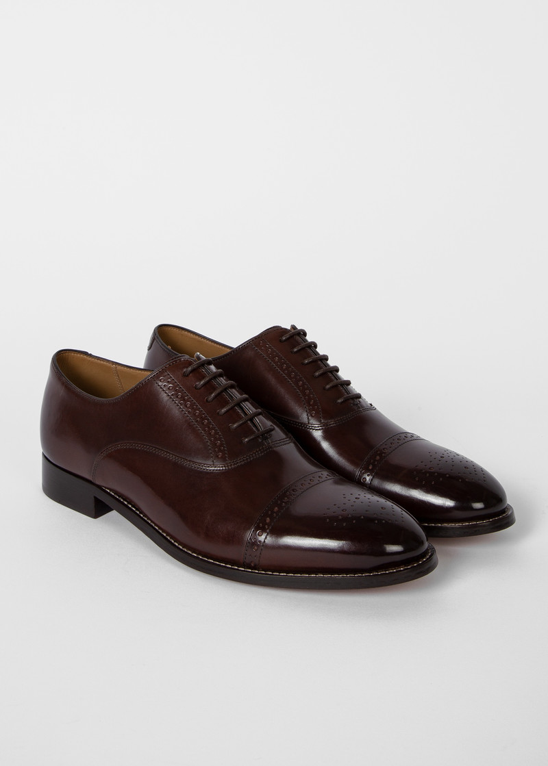 Dark Brown Leather 'Philip' Shoes 4