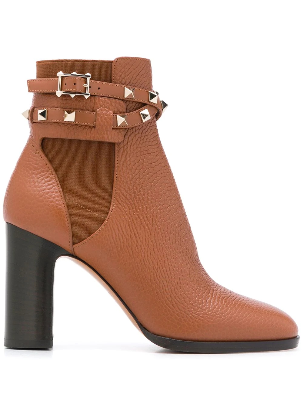 Rockstud buckle ankle booties - 1