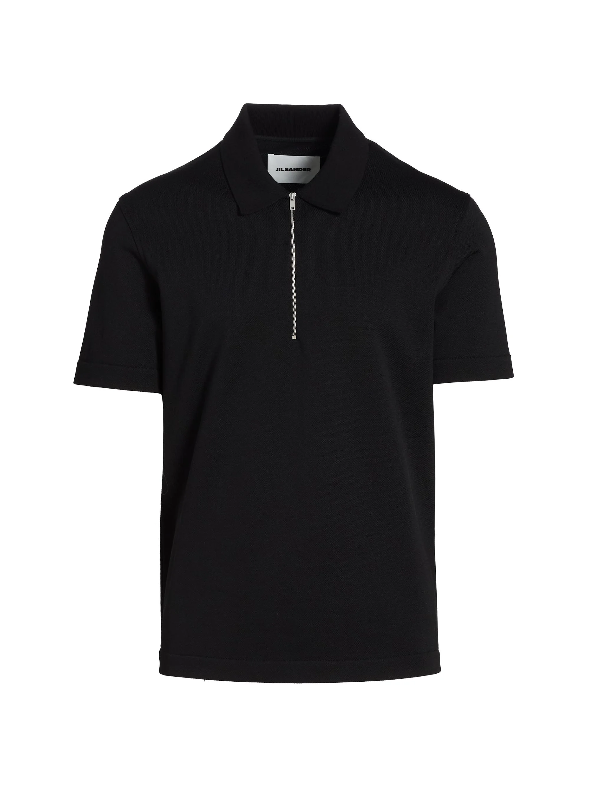 Men's Half-Zip Polo Shirt - Black - 1