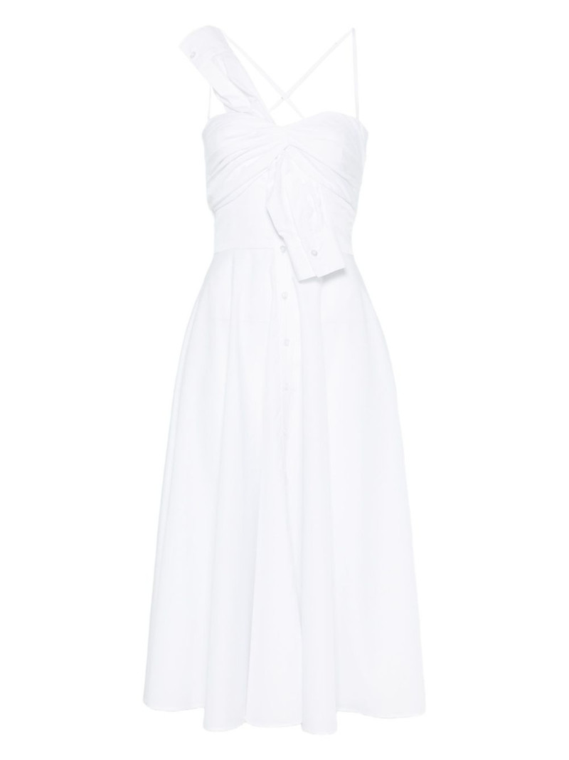 bow drape midi dress 1