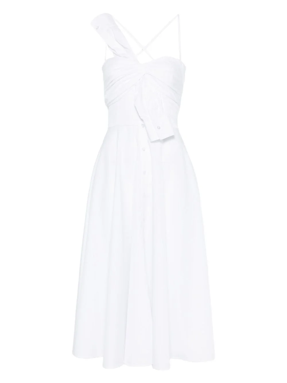 bow drape midi dress - 1